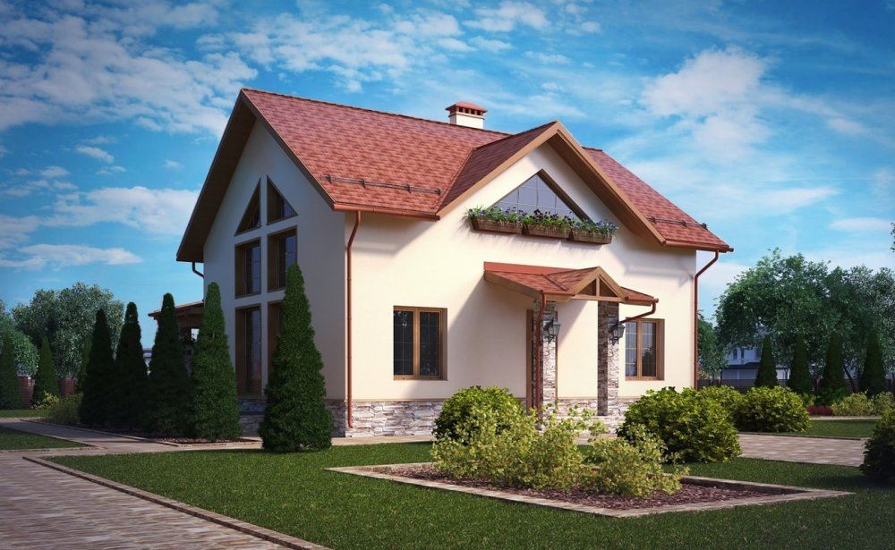 Дом из арболита размерами 10x12