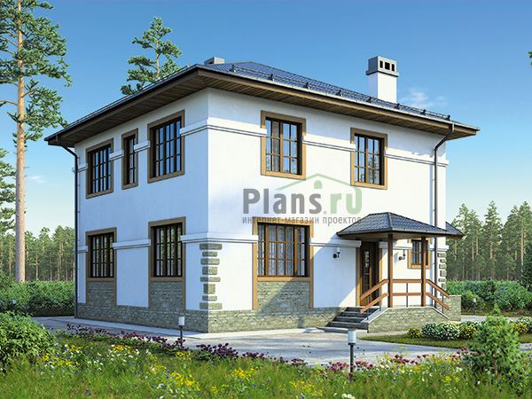 Проект дома из сибита размерами 10x10